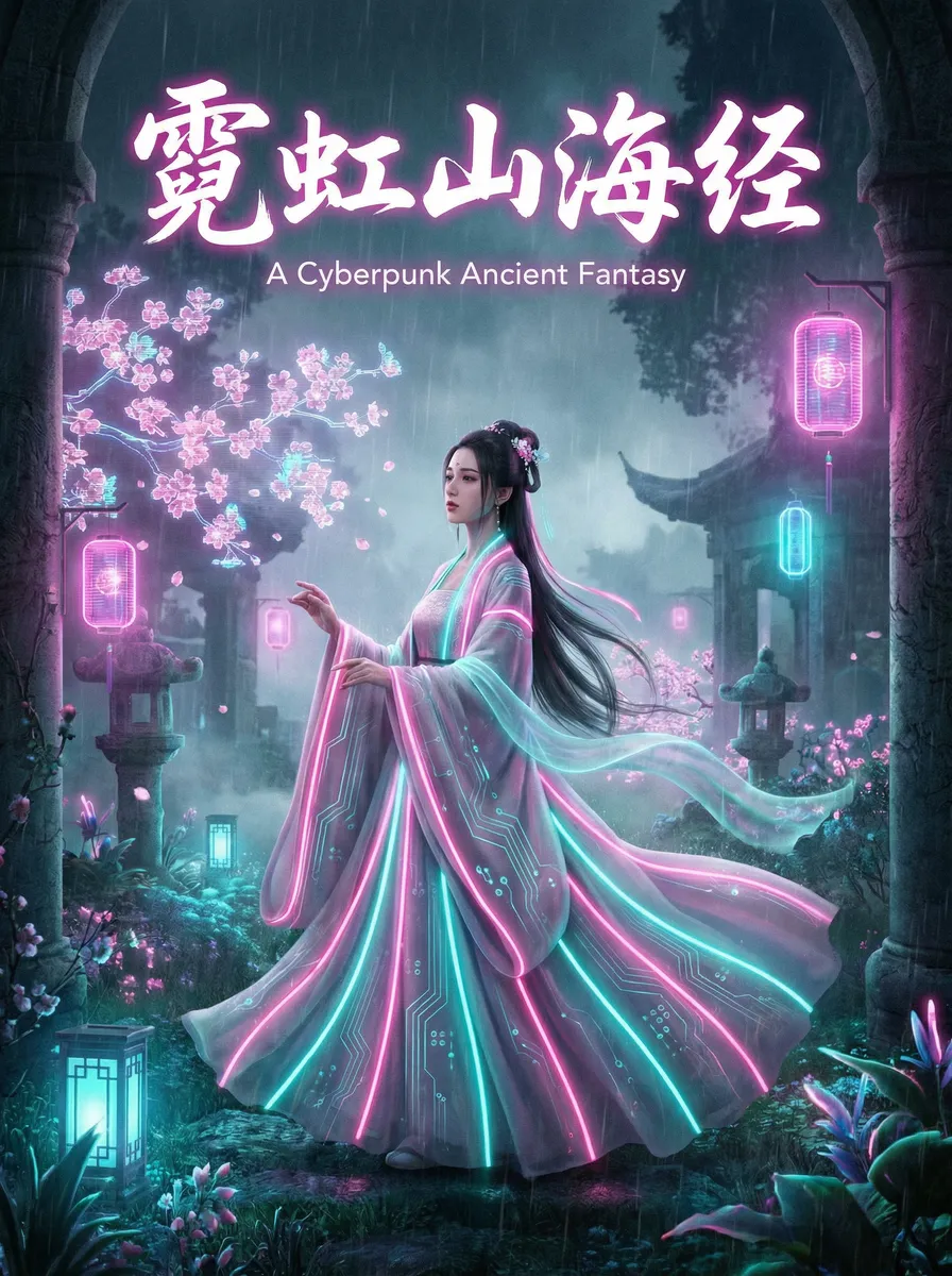 代考 古风奇缘短剧 - 霓虹山海经海报